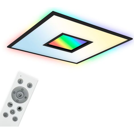 LED Panel CCT RGB Innenlicht dimmbar Fernbedienung 24W schwarz Metall Telefunken