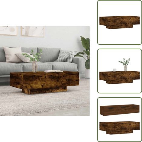 Couchtisch Räuchereiche 100x49,5x31 cm Holzwerkstoff - Couchtisch - Wohnzimmerstil - Holzwerkstoff Möbel - Esszimmertisch - Kaffeetisch (1/5)