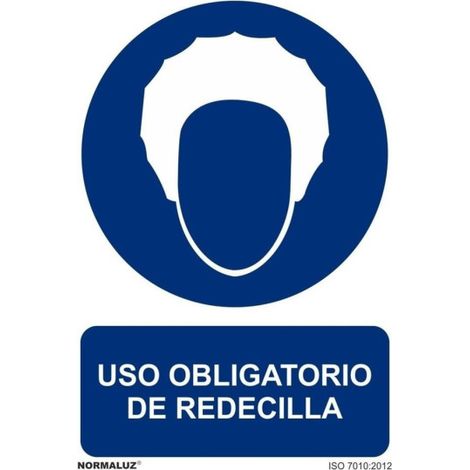 Señal Uso Obligatorio de Redecilla Con Tintas UV | ADHESIVOS DE VINILO - 100 x 150 mm (1/2)