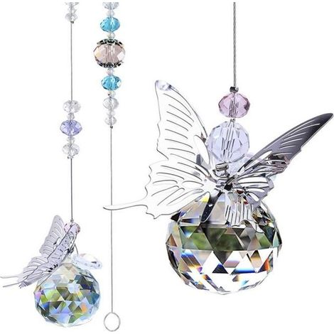 Attrape-soleil Boule de cristal - Blanc - 23 cm - Décoration extérieure