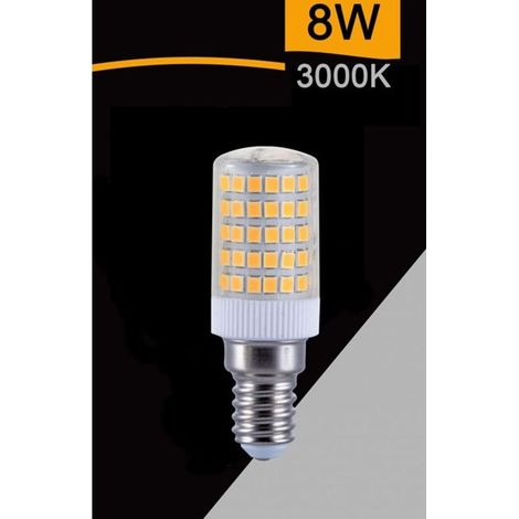TrAdE Shop Traesio - Lampadina Led E14 8w 880lm Tubolare Luce Fredda Calda Naturale Sparac-e14-8w-ce1 - -Bianco Caldo -