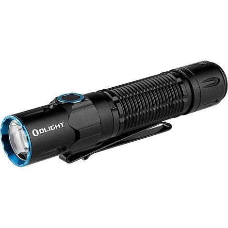 OLIGHT Warrior 3S Potente Torcia Max 2,300 Lumen, 300 Metri, 6 Uscite, 130 ore di Funzionamento Torcia con Doppio Interruttore a Led per Esterni, Forze Dell'ordine (Nero) (1/5)