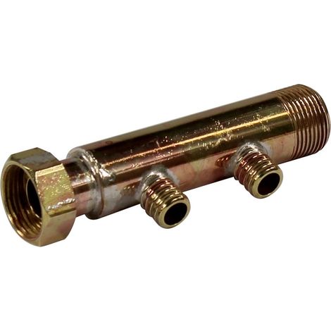 Collecteur 3/4" (20/27) Mâle + écrou tournant - 2 départs pour tube PER Ø16 - entraxe 40mm