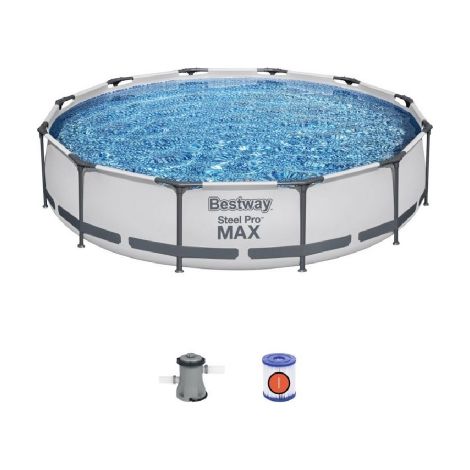 PISCINA FUORI TERRA COMPLETA GIARDINO TONDA Ø366xh76cm BESTWAY 56416 (1/5)