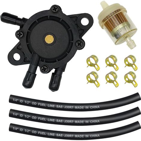 Pompe à Essence avec Filtre et Tuyau pour Kohler, Kawasaki, Honda, Briggs & Stratton, Compatible avec Tracteur Tondeuse John Deere Cub Cadet MTD, Remplace 808492 808656 (1/4)