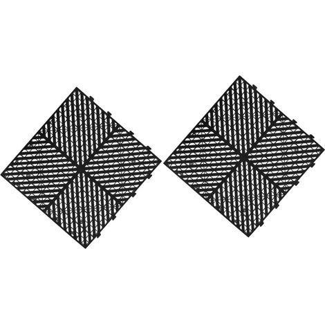 2 Pièces Dalles Emboîtables Antidérapantes pour Extérieur et Intérieur Tapis de Drainage Modulaires Plastique Résistant Sécurité Antidérapante pour Piscine Garage et Cuisine (1/5)