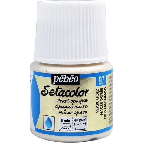 Peinture tissu - Pébéo - Sétacolor opaque nacré doré - 45 ml - Reflets changeants - Mixte