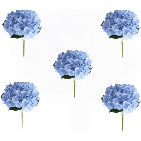 Hydrangea Artificielle - 33 cm - Tige Flexible - Décor Intérieur et Événements - Lot de 5 (1/5)
