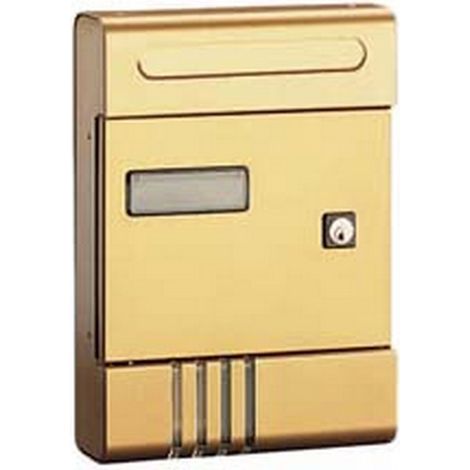 1PZ cassetta posta serie esse per esterni - cm.20,4x7x29h. in alluminio anodizzato bronzo