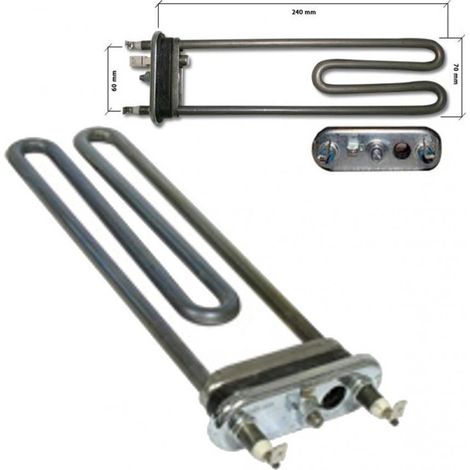 RESISTENZA LAVATRICE BOSCH SIEMENS DA 1950 WATT CON FORO TERMOPROTETTORE