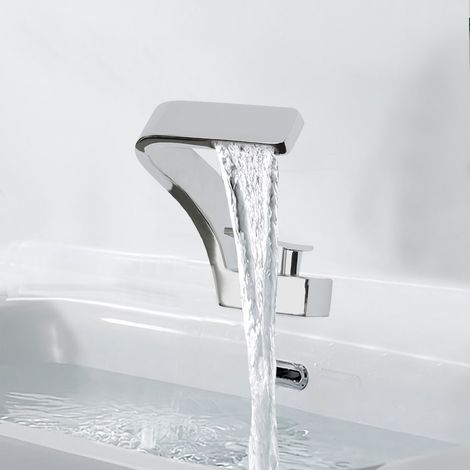 Modern Becken Wasserhahn Mischbatterie Bad Waschbecken Wasserfall Wasserhahn für Badezimmer