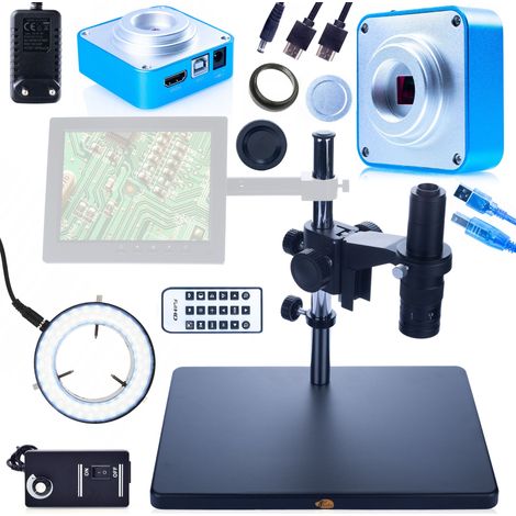 Microscopio digital Earth Pro MCEP-0.5X + C谩mara Scorpius Pro KMSP-HDMI-USBI + Iluminador