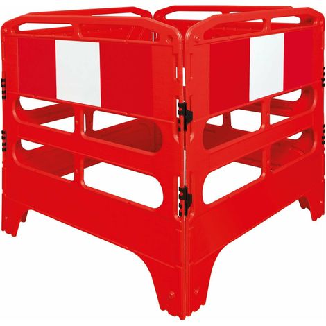 MORION Schachtschutzgitter 1.000 x 1.000 x 1.000mm rot-weiß reflektierend Typ 1 (1/5)