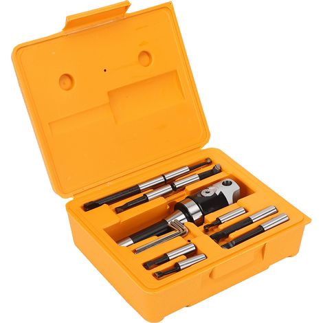 Kit d'outils de fraisage CNC 9 pièces, tête d'alésage 2 pouces, queue R8 1/2 pouce, accessoire mécanique (1/5)