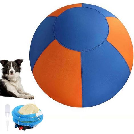 Balle géante de 45 cm pour chiens, gonflable, résistante et indéchirable, apaisante et idéale pour les chiens, chevaux et moutons. Jeu et exercice pour animaux de compagnie. Divertissement et divertis
