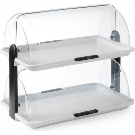 Vetrina espositiva per alimenti Double RollTop con coperchio - Hendi 871713 (1/2)