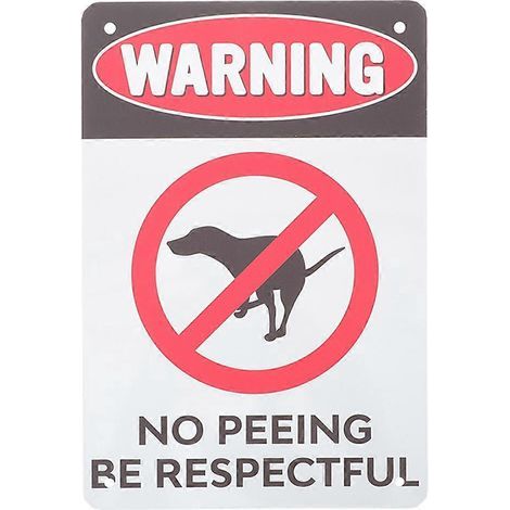 Panneau « Interdit aux chiens d'uriner » - Panneau de jardin - Attention aux chiens qui urinent-30.00X20.00X0.20CM (1/3)
