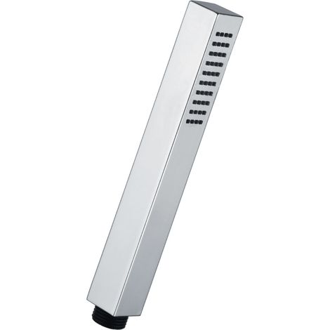 Douchette tube carré économie d'eau 1 jet de pluie NF chromé anticalcaire (1/2)