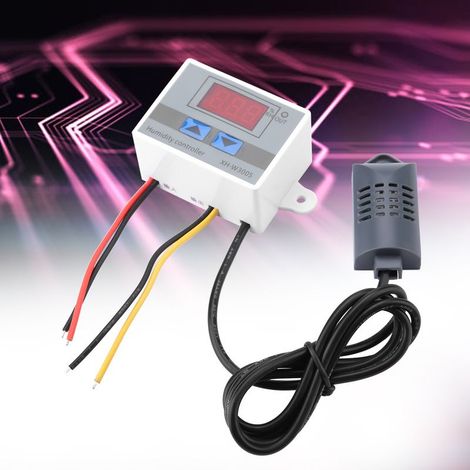 Controlador digital de humedad Higrómetro XH-W3005 Regulador Sensor de temperatura y humedad 099% HR 12V / 24V / 220V (12V) (1/5)