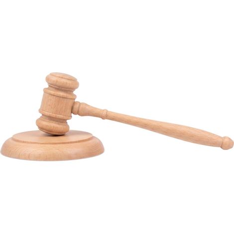 Marteau de juge, Maillets en Bois, Marteau de juge et bloc de résonance en bois, pour avocat, étudiant, juge, vente aux enchères, réunions (1/5)