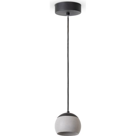 Paco Home Suspension Table À Manger Lampe Suspendue Béton Rétro Vintage Lampe Type 2, Noir-Béton