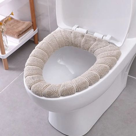 3 fundas de asiento de inodoro lavables, tipo universal antideslizante y cálido para invierno (1/5)