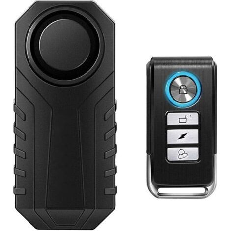 Kabelloser Fahrradalarm mit Diebstahlsicherung, Vibrations- und Bewegungssensor, wasserdicht, mit Fernbedienung für Fahrräder, Motorräder, Autos, Roller und andere Fahrzeuge (Türen und Fenster).