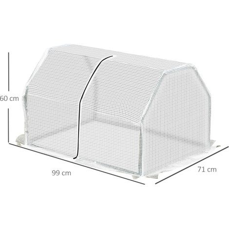 Mini serre tunnel verte 99x71x60cm, résistante intempéries transportable (1/4)