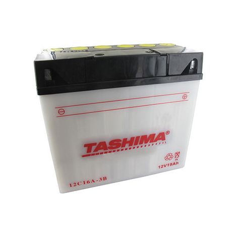 Batteria al Piombo Tashima 12V, 19Ah. L: 180, P: 78, H: 170mm, + a Destra Per Trattori, Moto. (consegnata Senza Acido). - Batteria a Met