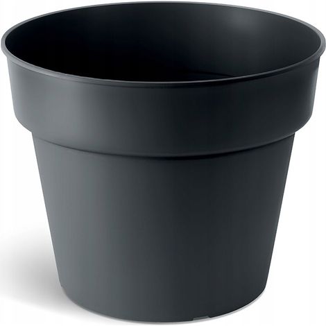 Vaso in plastica per la coltivazione di piantine, nero, 16 cm, Planti