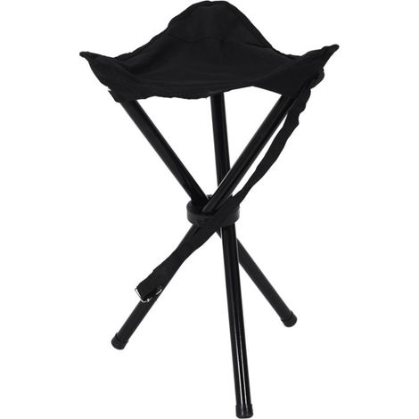 Tabouret de Camping "Pliable" 45cm Noir (1/3)