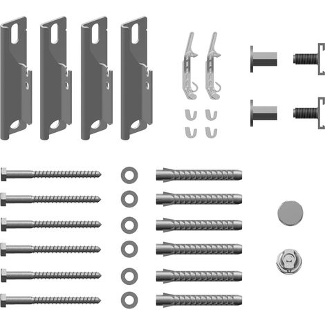 Kermi Wandkonsolen-Set kurz Verteo, für Typ 20-22, WA 30mm, weiß, ZB02680001