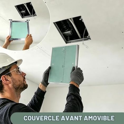 Trappe de visite en aluminium 20 x 25 cm pour Placo 1,2 cm (1/3)