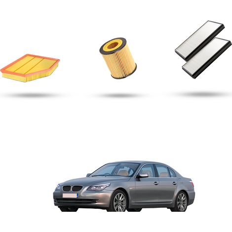 Kit tagliando 3 filtri compatibile con Bmw serie 5 (E60/E61) 530i 190kw dal 2005 al 2007 (1/5)