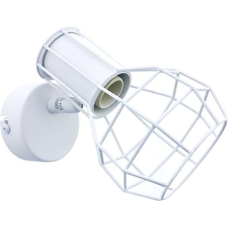 Barcelona Led – Applique murale E14 orientable – Hublot d'extérieur blanc – IP20 – 230V – 40W – Dimensions 138x90x70mm (1/6)