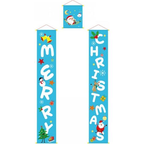 Guirlande De Porte De Noël - Bandeau En Tissu Non Tissé - Décoration Festive Pour Fenêtre Et Cadre De Porte - 150 X 25 Cm Et 25 X 25 Cm - Lot De 3 Pièces (1/5)