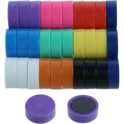 30 Aimants, Rond, 20mm, Plastique, Réfrigérateur, Bureau(Q3 : Nouveaux produits pour le mois d'août) (1/5)