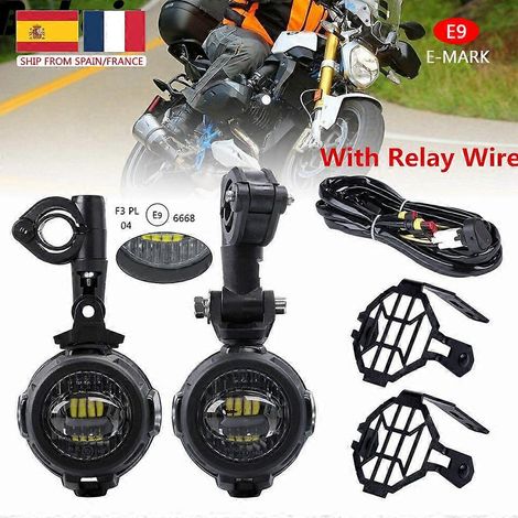 1 kit universel de phare antibrouillard auxiliaire LED 40W pour moto BMW R1200GS/ADV/F800GS (1/4)