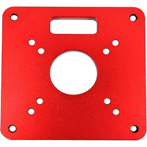 Applicable Plaque d'insertion de table de toupie - 120 x 120 x 8 mm - En aluminium - Pour le travail du bois (1/5)