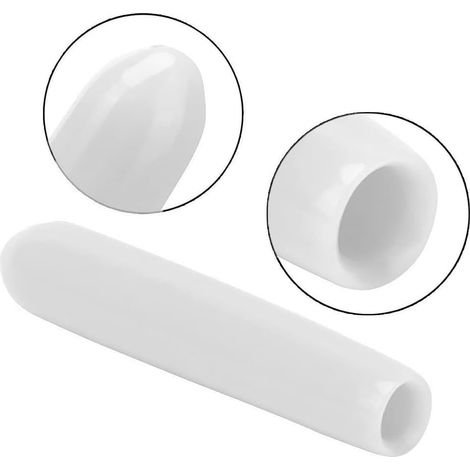 100 embouts de protection pour paniers à couverts de lave-vaisselle, en PVC, compatibles avec tous les paniers (blanc). (1/5)