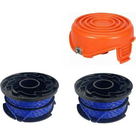 RHG Bobine de débroussailleuse Black & Decker et ligne et couvercle de capuchon pour GL650 GL660 GL670 GL315 GL655 GL656