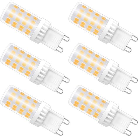 Ampoule G9 LED 5W Blanc Neutre 4000K, 450LM, AC 220V, Culot G9 40W 50W Halogène Équivalent, LED Lampe pour Applique Murale Intérieur, Lustre, non-dimmable, lot de 6 (1/5)