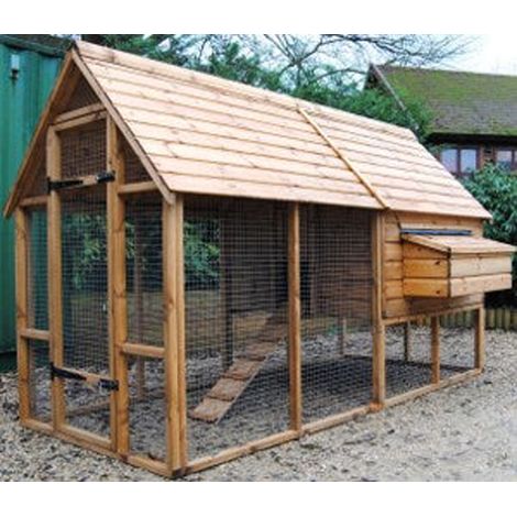 Super Holbrook Chicken Coop 6 to 14 Hens - L290 x W130 x H180 cm