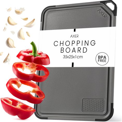 Planche a Decouper Plastique sans BPA - 35x25 cm - Gris Foncé (1/5)