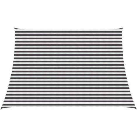 Voile d'ombrage gris anthracite et blanche, 0,75 m x 3 m, polyéthylène haute densité (1/5)