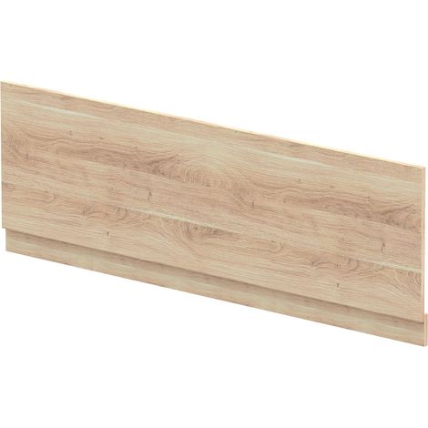 1700mm Straight Bath Front Panel and Plinth - Bleached Oak