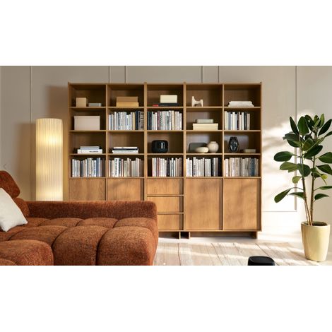 Bibliothèque YASUMI couleur Chêne Carmel (1/3)