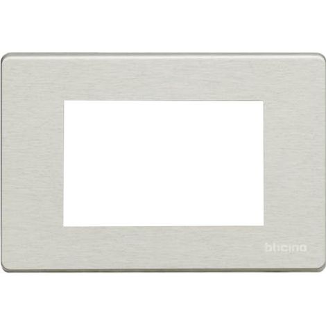 Plaque OXIDAL Bticino Magic aluminium 3 Places 503/3A/X