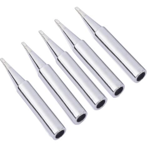 5 Pieces Soldering Tip 900M-T-1.2D, Replacement Soldering Iron Tip, Nickel Plated Alloy Solder Tips, Applicable for Hakko, Soldering Rework Station Tips Welding Tool (1/5)