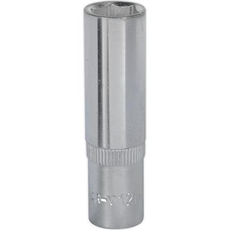 Sealey 12mm Deep 3/8""Sq Drive WallDrive Socket Chrome Hardened Tempered S3812D